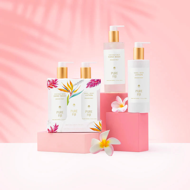 Pure Fiji - Vanity Hand Wash Duo Gift pack - Coconut (300ml Handwash, 300ml Hand & Body Lotion set)