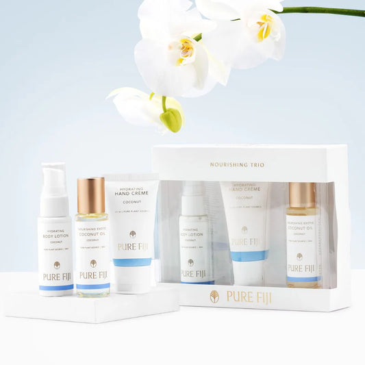 Pure Fiji - Nourishing Trio Gift pack- Mango (Exotic Oil 30ml, Body Lotion30ml, Hand Creme 35ml)