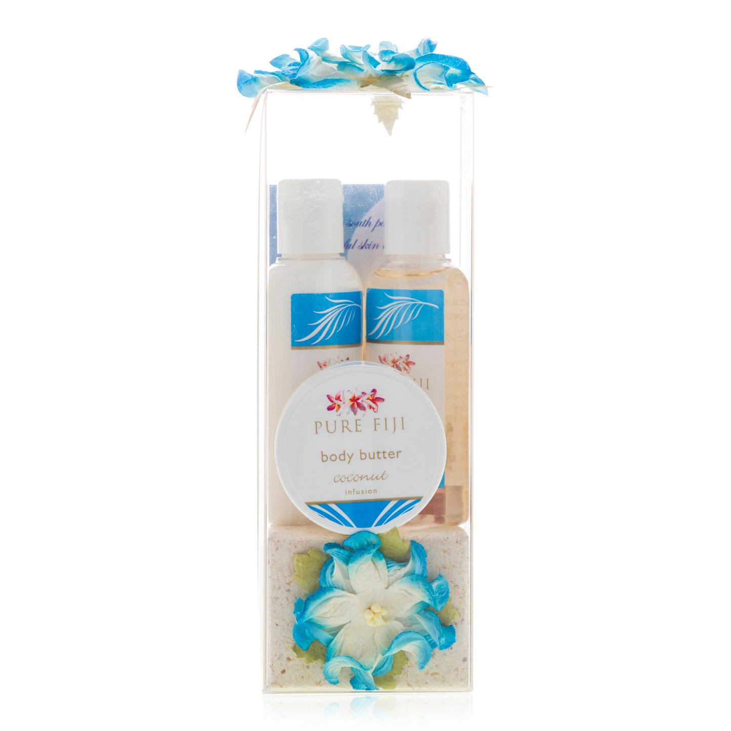 Pure Fiji - Mini Spa box Gift - Coconut - (50g soap, 15ml body butter, 15ml lotion, 15ml body mist)