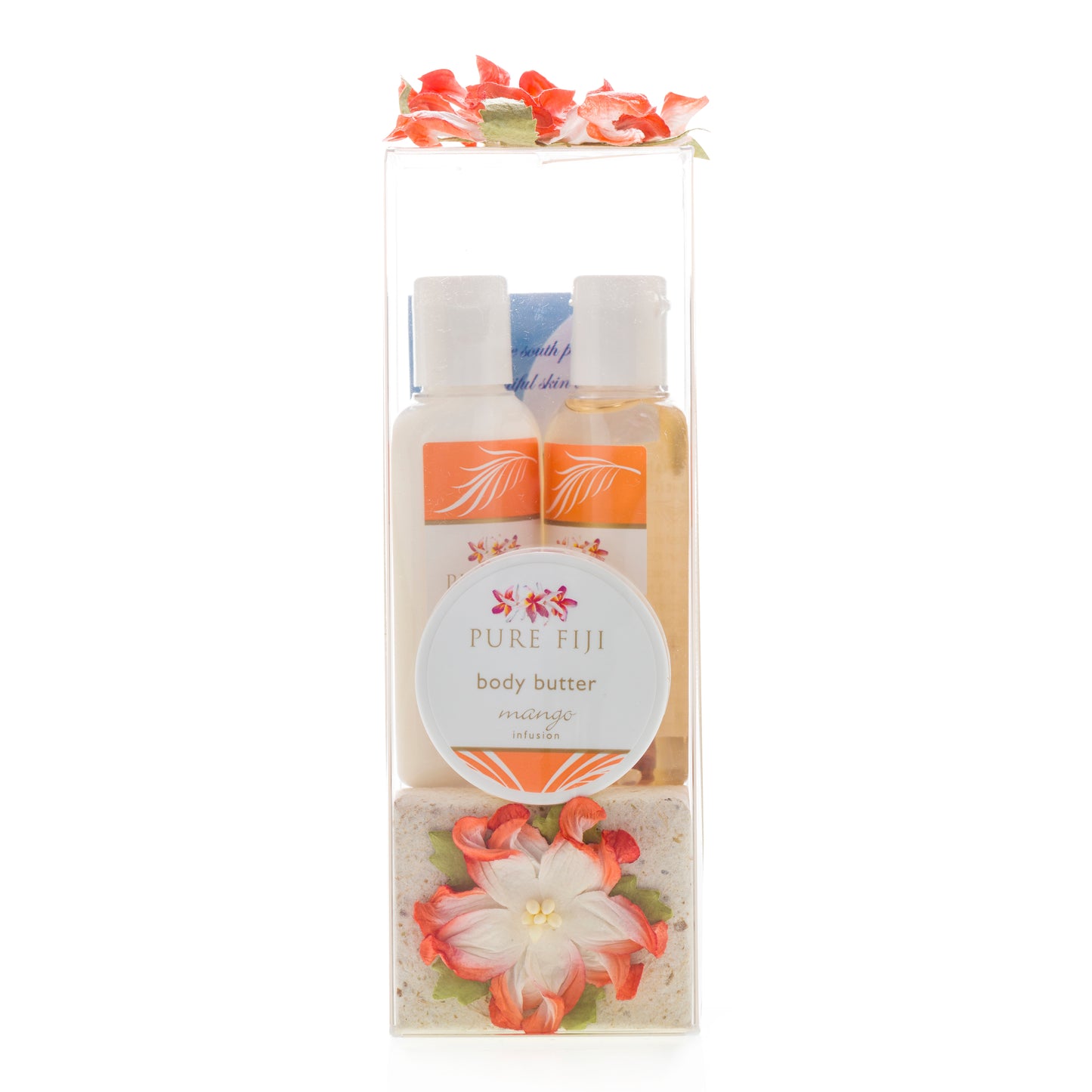 Pure Fiji - Mini Spa box Gift - Mango - (50g soap, 15ml body butter, 15ml lotion, 15ml body mist)