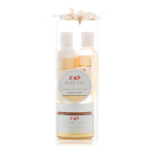 Pure Fiji - Sugar Glow Spa Box Gift pack - Coconut Milk & Honey