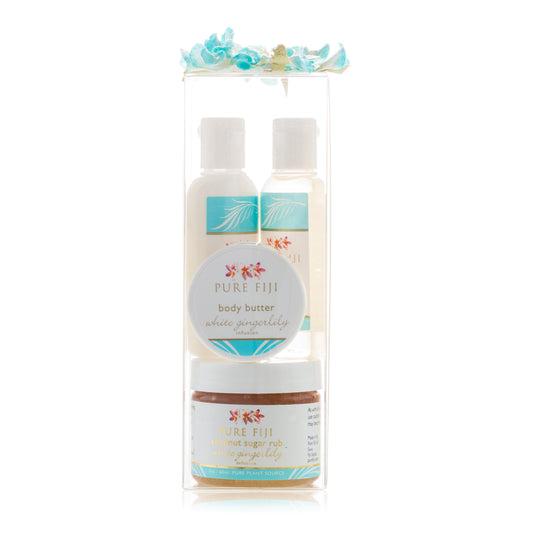 Pure Fiji - Sugar Glow Spa Box Gift pack - White Gingerlily