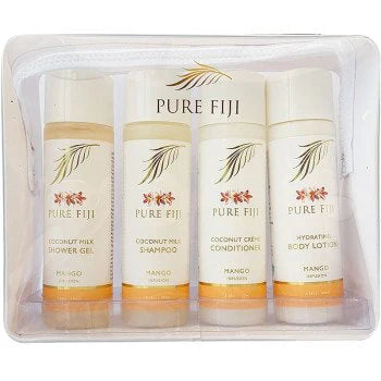 Pure Fiji - 4 Pack 100ml Travel Set Gift - Mango (100ml Lotion, Shower Gel, Shampoo, Conditioner)