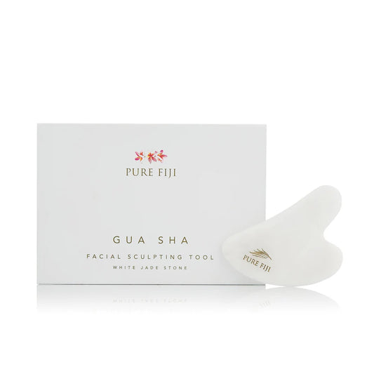 Pure Fiji - Gua Sha - Facial sculpting tool - White jade stone