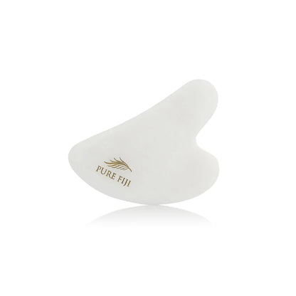 Pure Fiji - Gua Sha - Facial sculpting tool - White jade stone