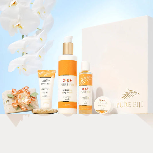 Pure Fiji - Luxury Gift Set - Coconut (Lotion, Exotic Oil, Hand Creme, Body Butter, Luxury Soap)